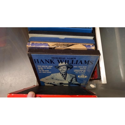 395 - A quantity of Hank Williams 45's, box sets