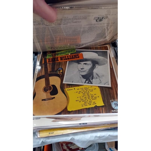 398 - A quantity of Hank Williams LP's 25+