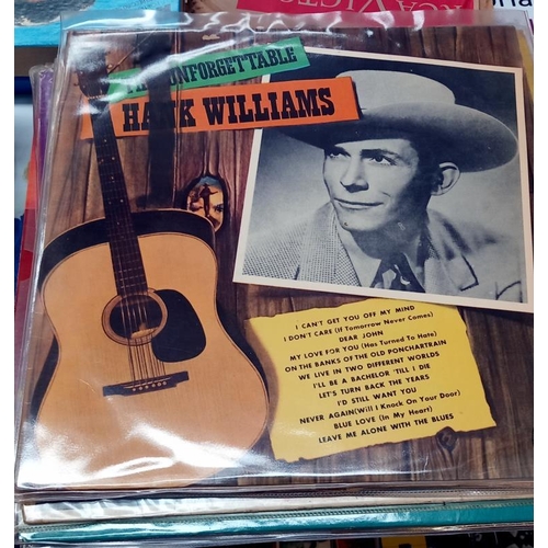 422 - A quantity of Hank Williams LP's 25+