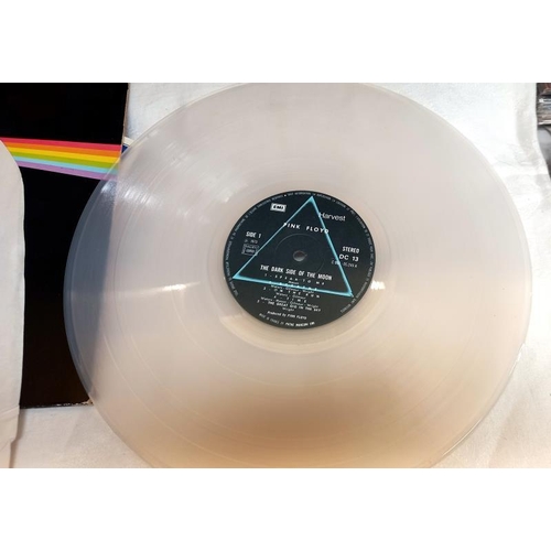 434 - Pink Floy, dark side of the moon, white copy with poster