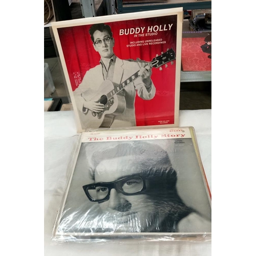 450 - Interesting quantity of Buddy Holly LPs, Some MCA / Coral Labels