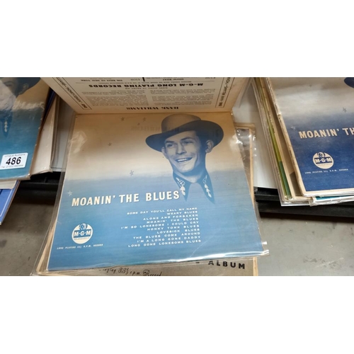 484 - 6x Hank WIlliams 10 in LP All MGM Early Presses