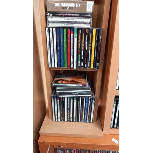 515 - Very Large Quantity of CDs Rock / Pop Classical Etc including Cabinets / shelves