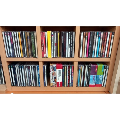 515 - Very Large Quantity of CDs Rock / Pop Classical Etc including Cabinets / shelves