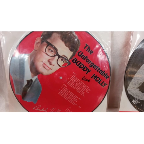 648 - Four Buddy Holly picture disc LP's.