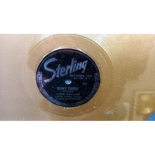 669 - Gold disc picture of sterling records Ltd. Honky Tonkin Hank WIlliams