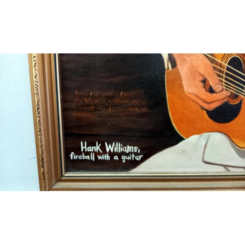 672 - Hank WIlliams Fire ball with a guitar picture