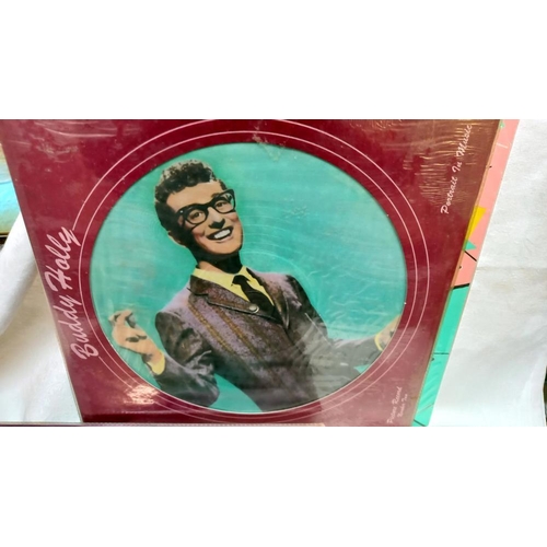 684 - 3 Buddy Holly picture disc's excellent condition, look unplayed