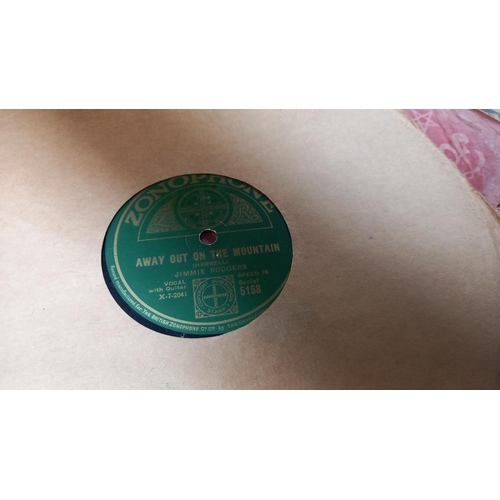 686 - Large quantity of Zonophone Label , Jimmie Rodgers 78's