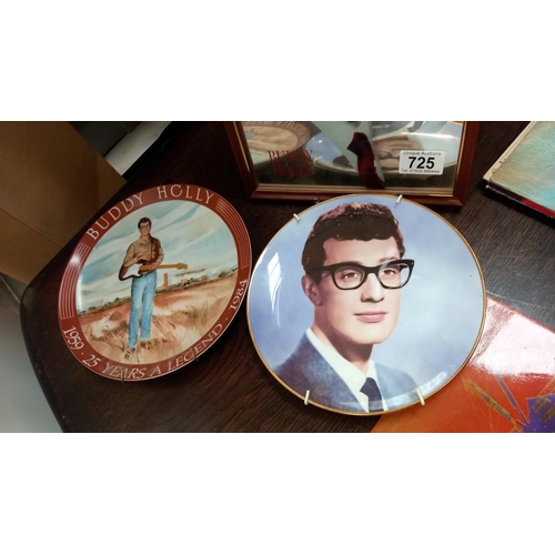 725 - 2 x Buddy Holly Plates + 1 mirror