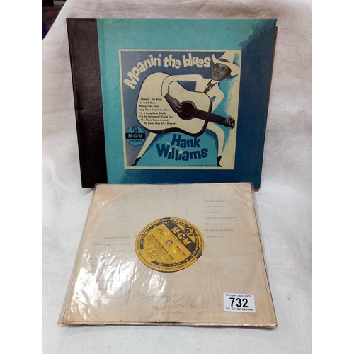 732 - 1 Album Hank WIlliams Moanin the blues, MGM30639A  1x Hank WIlliams MGM7505