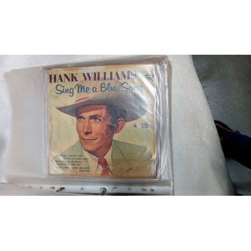 741 - Folder of Hank WIlliams EPs, Canada Market, Yellow Label