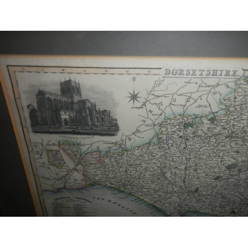 1390 - Three framed and glazed mid 20th century maps. COLLECT ONLY.