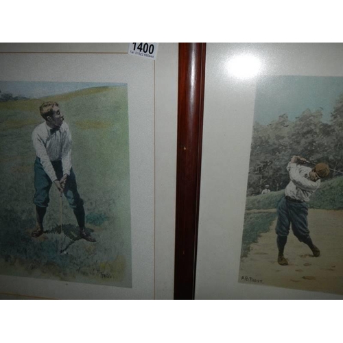 1400 - A pair of golf related prints, COLLECT ONLY.