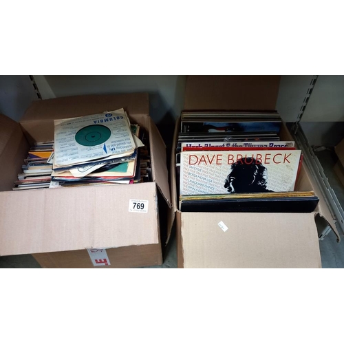 769 - 2 boxes of LPs, Pink floyd, Zeppelin, Alice copper