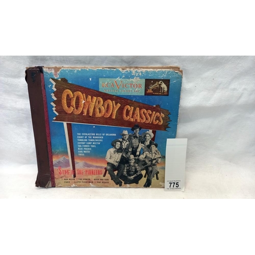 775 - Cowboy Classics, Sons of the Pioneers 78s in folder, excellent condition