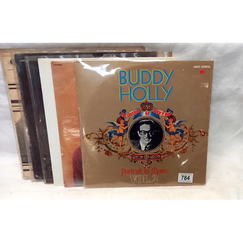 784 - 6 x Buddy Holly LPS, Including Buddy Holly LVA 9085, no glasses cover