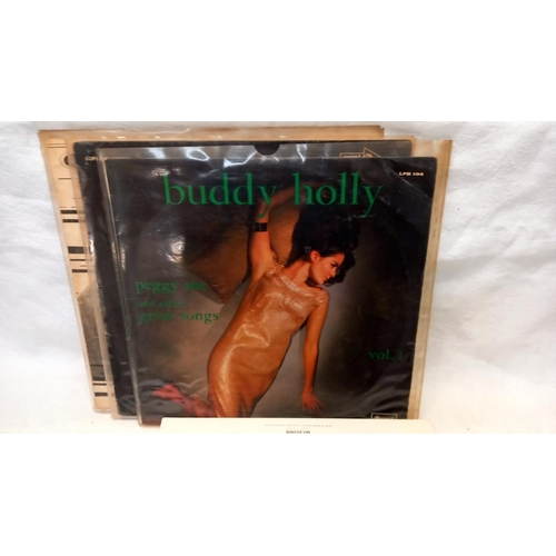 784 - 6 x Buddy Holly LPS, Including Buddy Holly LVA 9085, no glasses cover