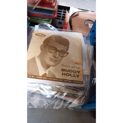 789 - Large quantity of Buddy Holly 45s, Something interesting records