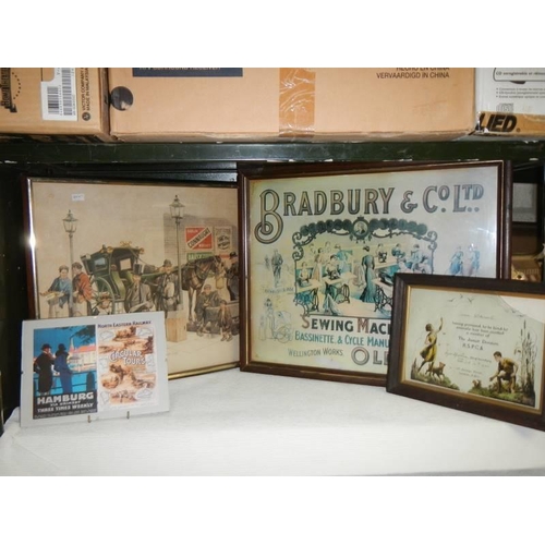 1413 - A quantity of framed advertisements including Pear's, Lifebouy, Cherry Blossom etc., COLLECT ONLY.