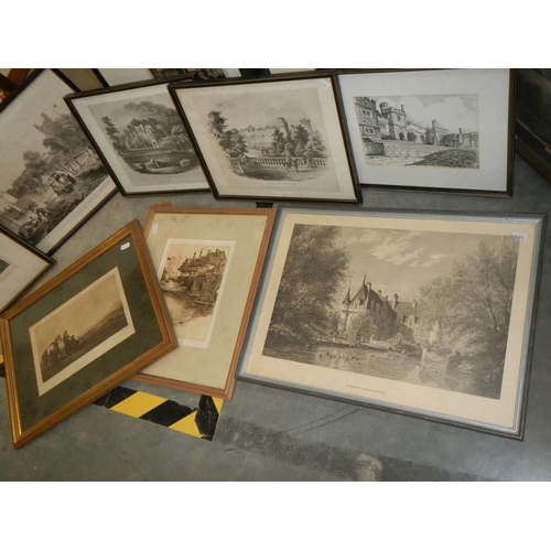 1423 - A good lot of framed and unframed engravings and prints, COLLECT ONLY.