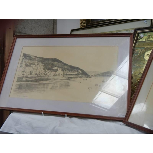 1438 - A pair of framed and glazed pencil drawings signed Claire Davies. COLLECT ONLY.