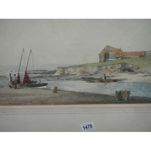 1470 - An early 20th century watercolour signed Matthew Adam, COLLECT ONLY.