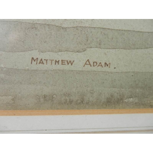 1470 - An early 20th century watercolour signed Matthew Adam, COLLECT ONLY.