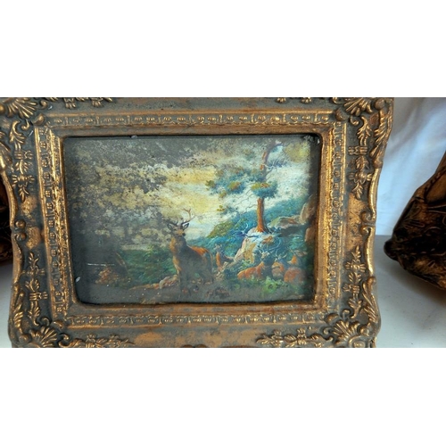 103 - 3 ormalu gilt framed prints