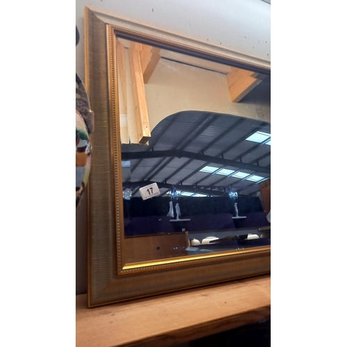 17 - A gilt framed bevel edge mirror COLLECT ONLY