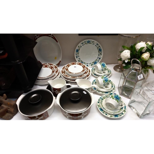 65 - A vintage Meakin and Midwinter tea and dinner set COLLECT ONLY