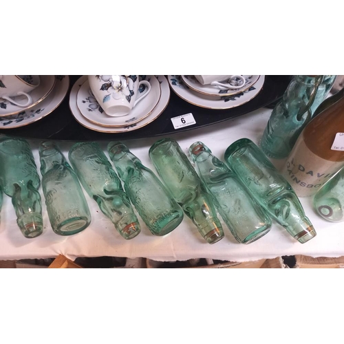 7 - A good selection of 19c/20c glass Gainsborough codd bottles