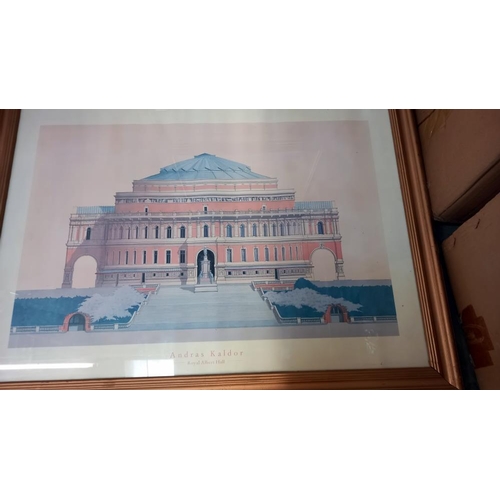 72 - A quantity of framed prints of classical buildings COLLECT ONLY