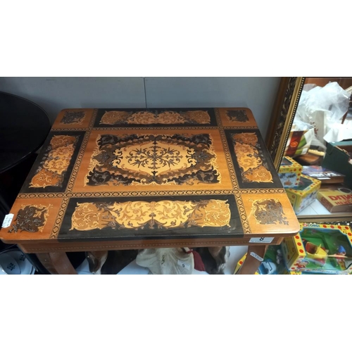 8 - An Italian inlaid sewing table 45.5cm x 35.5cm x height 50.5cm COLLECT ONLY