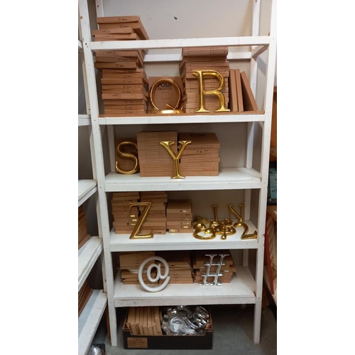 83 - A quantity of gold coloured letters etc