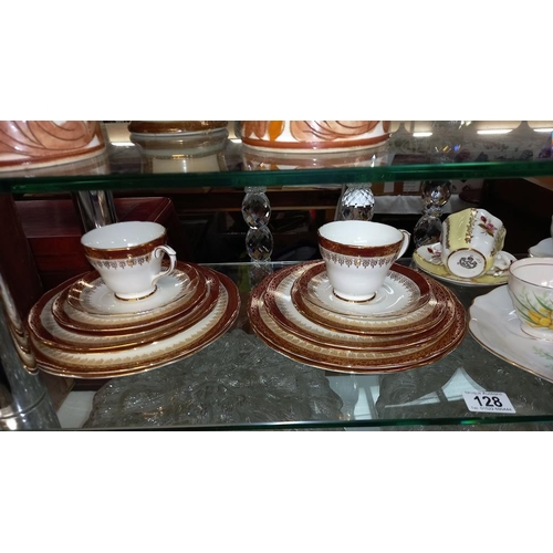 128 - A quantity of cups and saucers etc by Duchess Winchester and Royal Vale etc