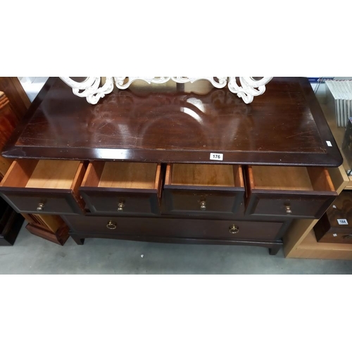 176 - A mahogany 4 over 2 chest of drawers COLLECT ONLY