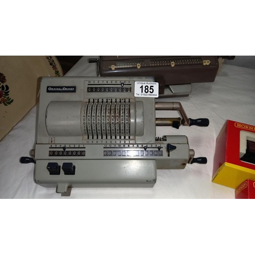 185 - A vintage Nippon and original Odhner and a Russian calculator adding machines COLLECT ONLY