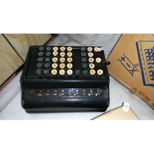 192 - 2 vintage Bell Punch plus model 509/s 509/fs and a cante De calculator adding machines COLLECT ONLY