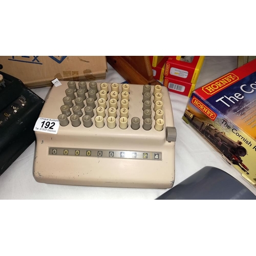 192 - 2 vintage Bell Punch plus model 509/s 509/fs and a cante De calculator adding machines COLLECT ONLY