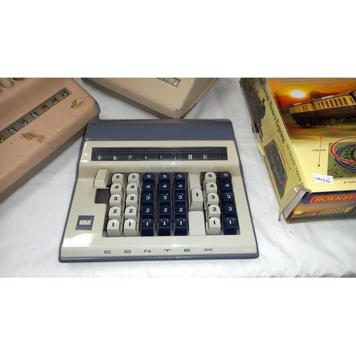 192 - 2 vintage Bell Punch plus model 509/s 509/fs and a cante De calculator adding machines COLLECT ONLY