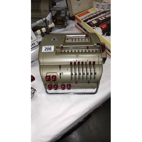 206 - 5 vintage Brunsviga calculator adding machines including 13rm, 13pk, 11e etc COLLECT ONLY