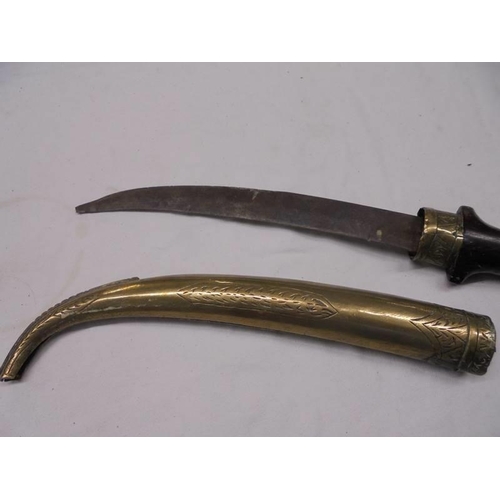 1170 - A 19/20 century Turkish dagger, scabbard a/f.