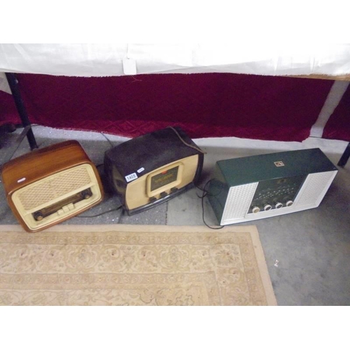 1405 - Three vintage radio's. COLLECT ONLY.