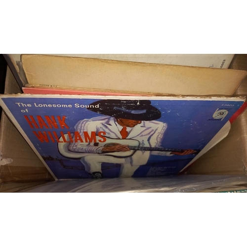 264 - A box of Hank Williams LP's