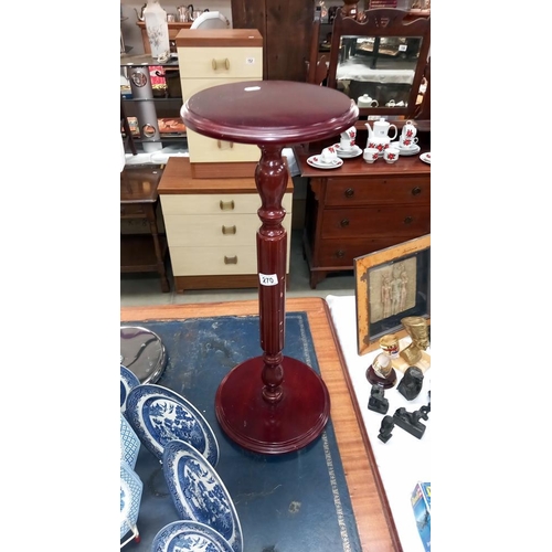 270 - A dark wood stained torchiere/plant stand height 76cm COLLECT ONLY