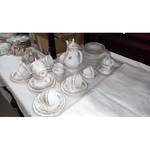 287 - A Mayfair fine bone china tea set