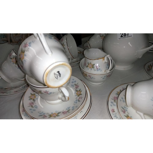 287 - A Mayfair fine bone china tea set