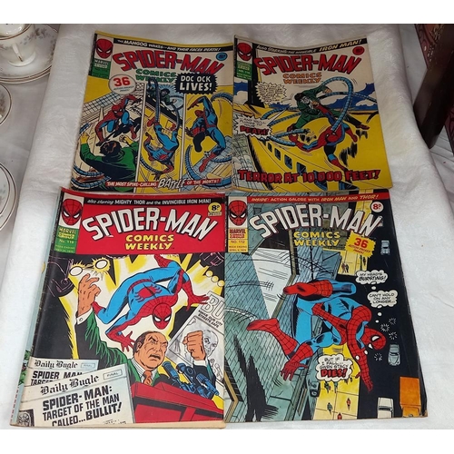 289 - A quantity of 1970's UK Marvel Spiderman comics weekly March 1974 to Jan' 1976 - 55 copies