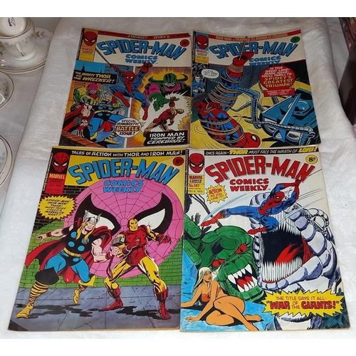 289 - A quantity of 1970's UK Marvel Spiderman comics weekly March 1974 to Jan' 1976 - 55 copies